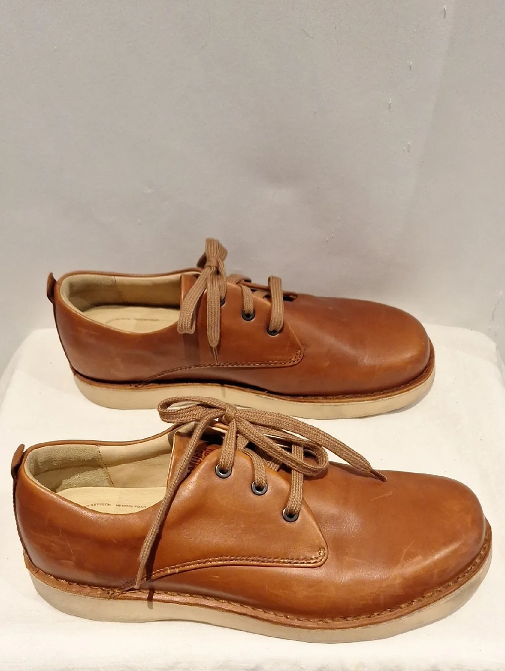 Samuel Hubbard Free Classic Tan Cognac Leather Lace-Up Men's Shoes Size 10